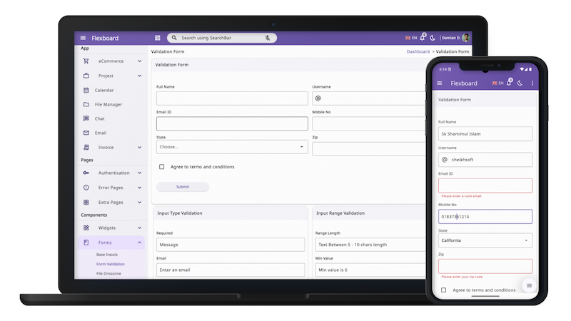 Flexboard - Form Validation